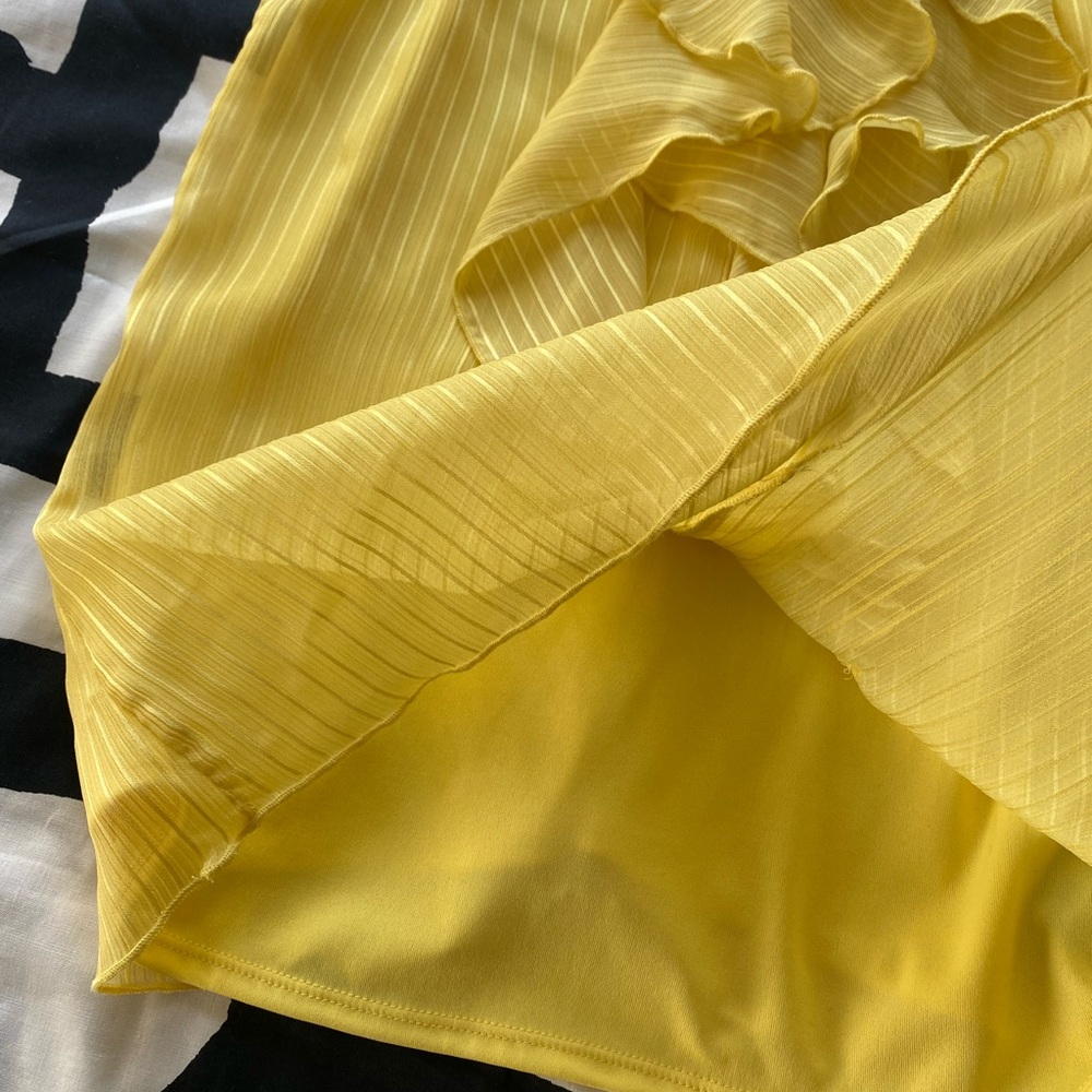 BCX Sunshine Yellow Ruffled Blouse - Picture 6 of 6